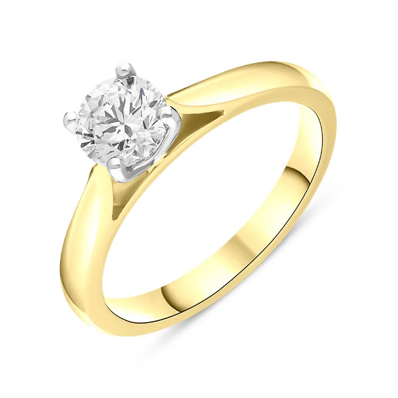 18ct Yellow Gold 0.70ct Diamond Round Brilliant Cut Solitaire Ring sold by Jura Watches