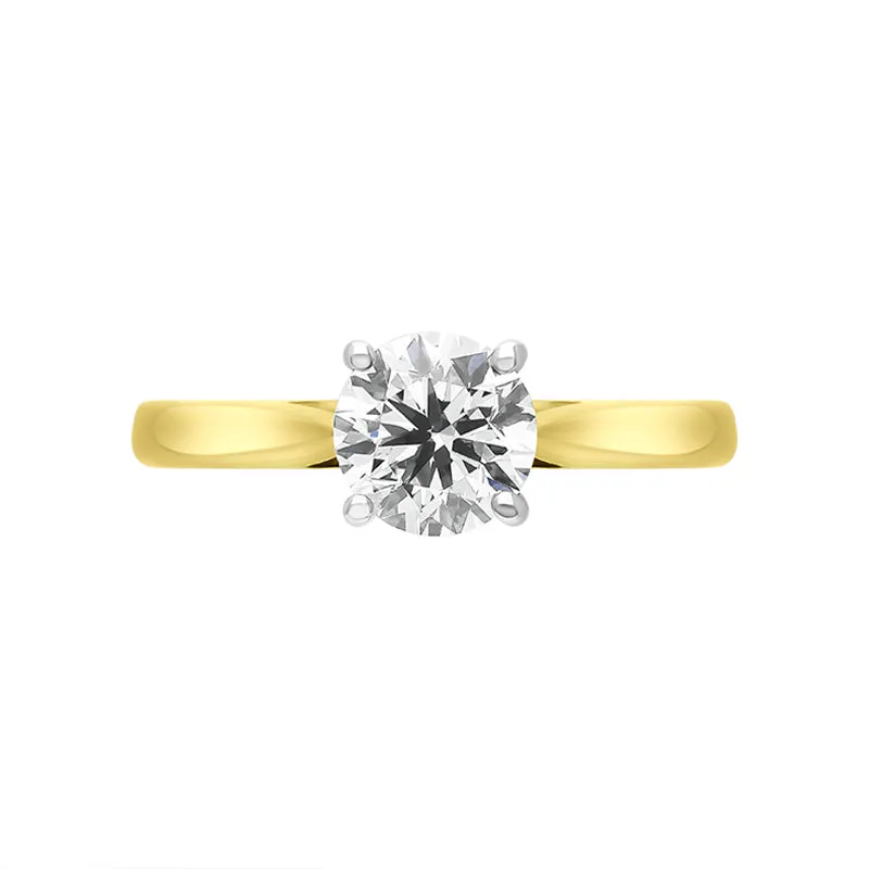 18ct Yellow Gold 1.06ct Diamond Round Brilliant Cut Solitaire Ring sold by Jura Watches product image thumbnail 2
