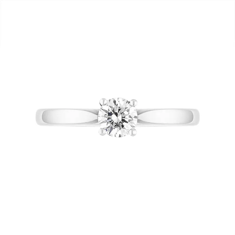 Platinum 0.50ct Diamond Round Brilliant Cut Solitaire Ring sold by Jura Watches product image thumbnail 2