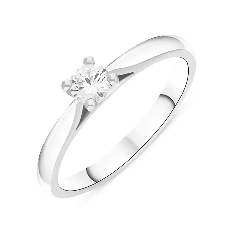 Platinum 0.40ct Diamond Round Brilliant Cut Solitaire Ring sold by Jura Watches