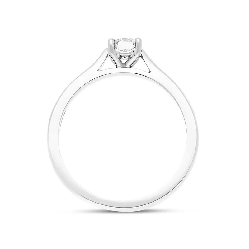 Platinum 0.40ct Diamond Round Brilliant Cut Solitaire Ring sold by Jura Watches product image thumbnail 3