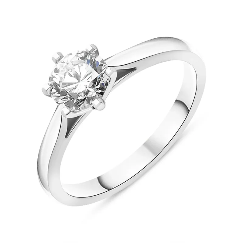 Platinum 0.60ct Diamond Round Brilliant Cut Solitaire Ring sold by Jura Watches