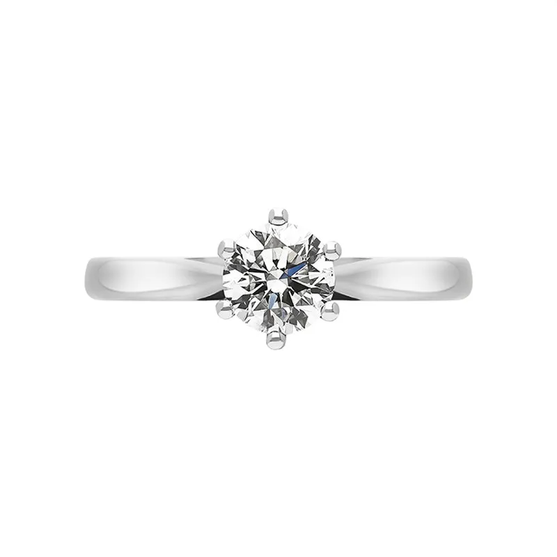 Platinum 0.60ct Diamond Round Brilliant Cut Solitaire Ring sold by Jura Watches product image thumbnail 2