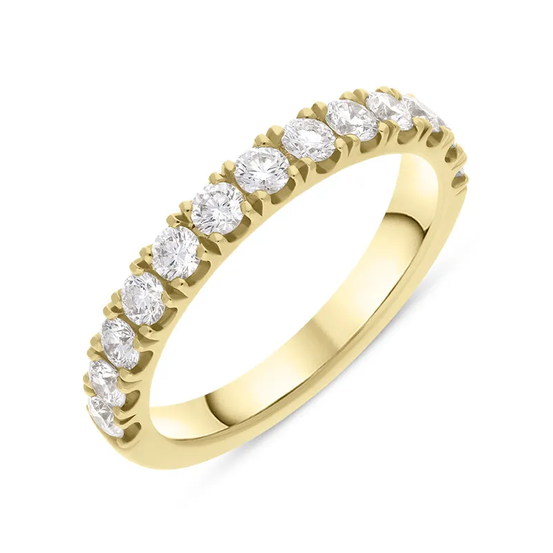 18ct Yellow Gold 0.75ct Diamond Half Eternity Ring sold by Jura Watches