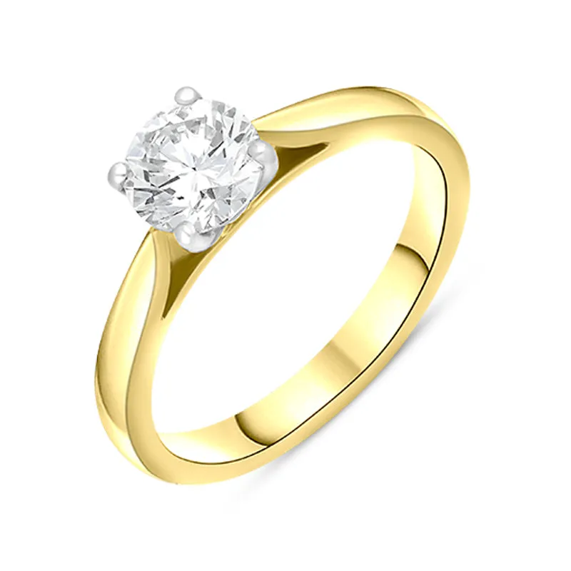 18ct Yellow Gold 0.90ct Diamond Round Brilliant Cut Solitaire Ring sold by Jura Watches