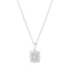 18ct White Gold 0.42ct Diamond Baguette Cut Cluster Pendant sold by Jura Watches