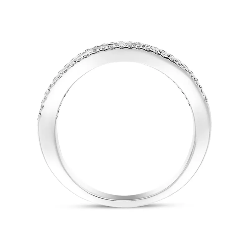 Platinum 1.08ct Diamond Half Eternity Ring sold by Jura Watches product image thumbnail 3