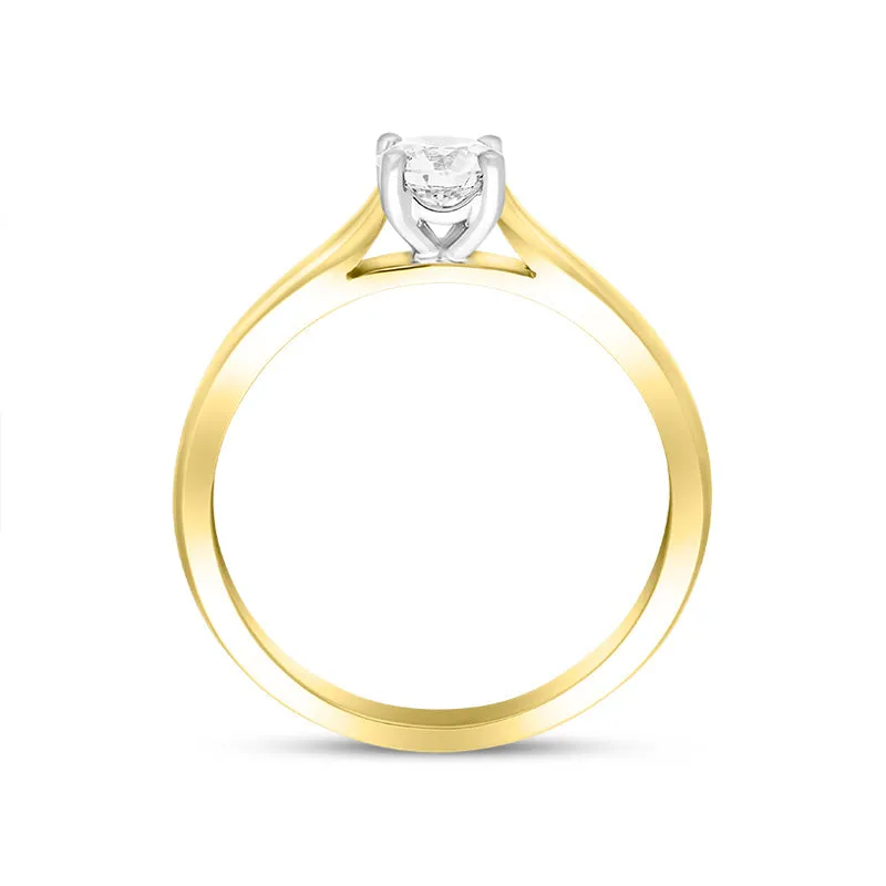 18ct Yellow Gold 0.40ct Diamond Round Brilliant Cut Solitaire Ring sold by Jura Watches product image thumbnail 2