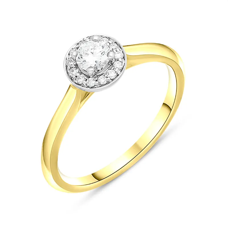 18ct Yellow Gold 0.31ct Diamond Round Cluster Ring sold by Jura Watches