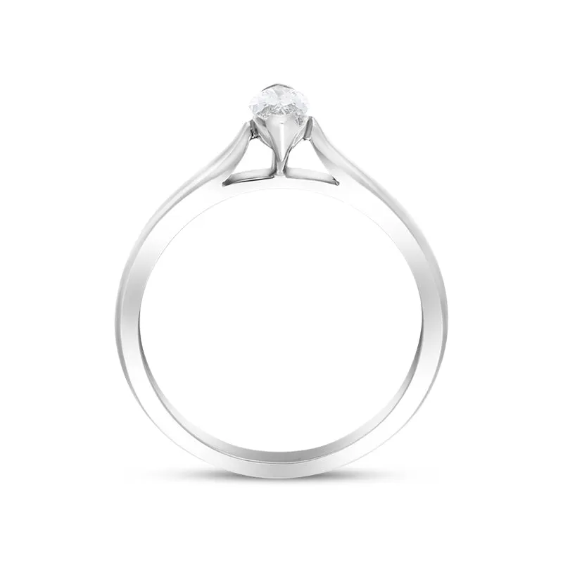 Platinum 0.33ct Diamond Marquise Cut Solitaire Ring sold by Jura Watches product image thumbnail 3