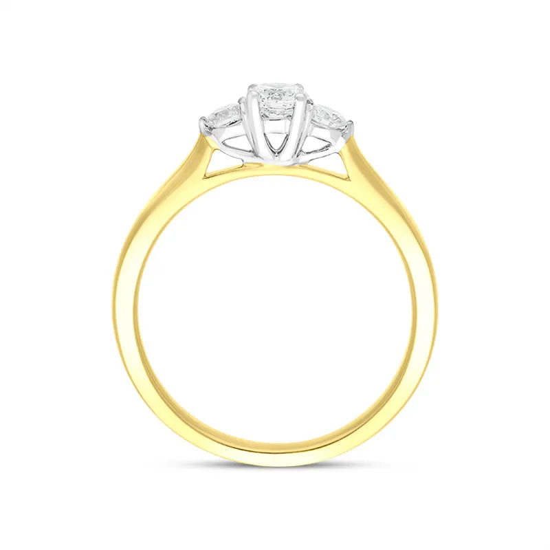 18ct Yellow Gold 0.35ct Diamond Three Stone Ring sold by Jura Watches product image thumbnail 3