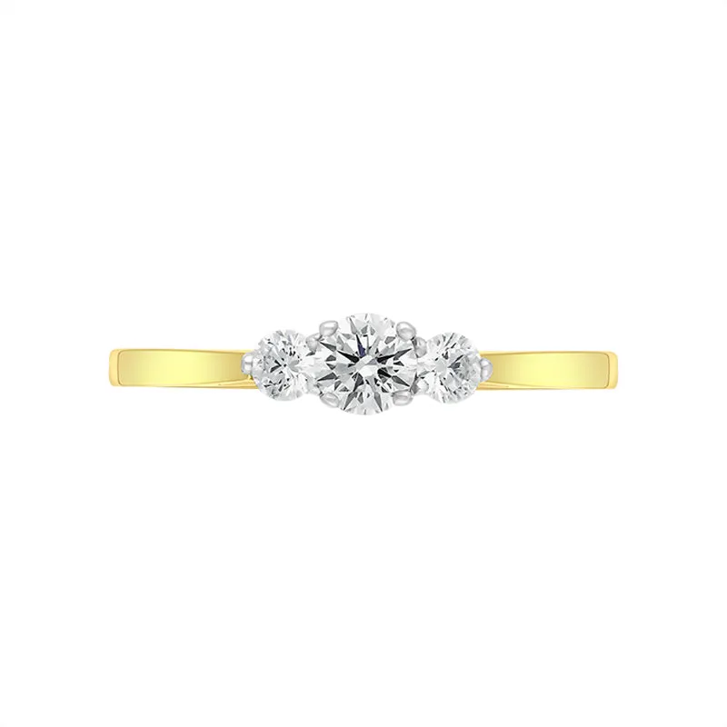 18ct Yellow Gold 0.35ct Diamond Three Stone Ring sold by Jura Watches product image thumbnail 2