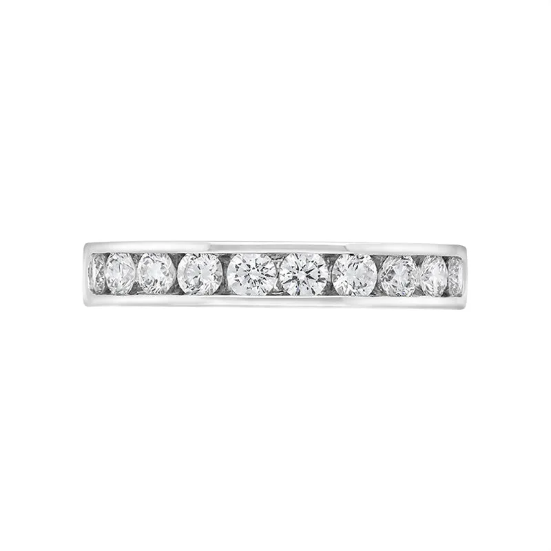 Platinum 0.75ct Diamond Channel Set Half Eternity Ring sold by Jura Watches product image thumbnail 2
