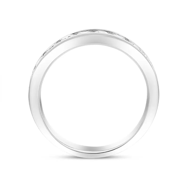 Platinum 0.75ct Diamond Channel Set Half Eternity Ring sold by Jura Watches product image thumbnail 3