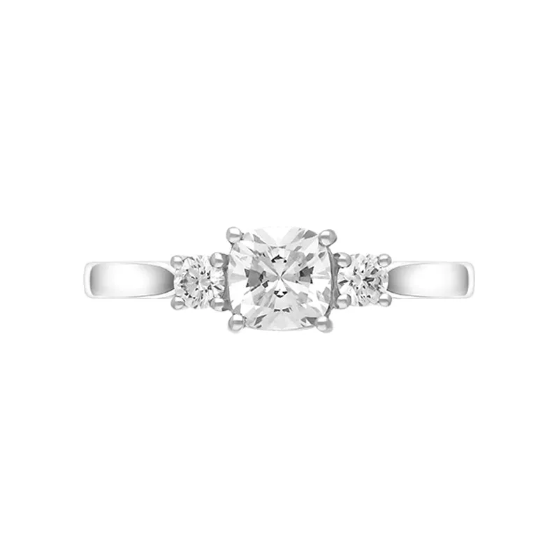 Platinum 0.89ct Diamond Cushion Cut Three Stone Ring sold by Jura Watches product image thumbnail 3