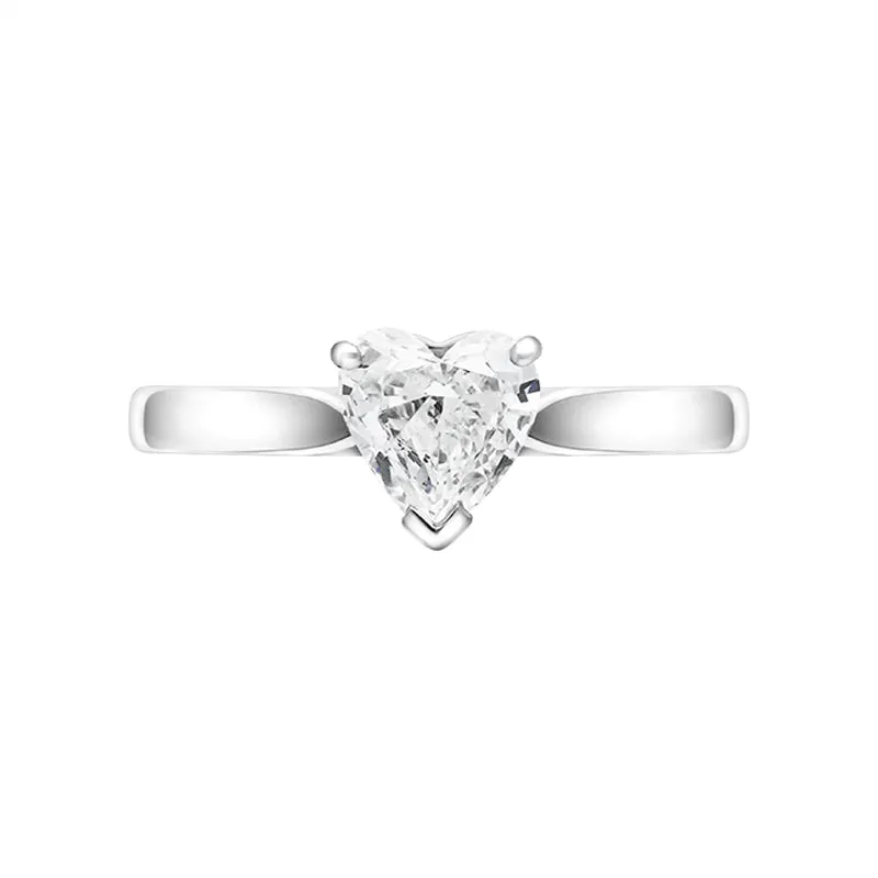Platinum 0.71ct Diamond Heart Cut Solitaire Ring sold by Jura Watches product image thumbnail 2