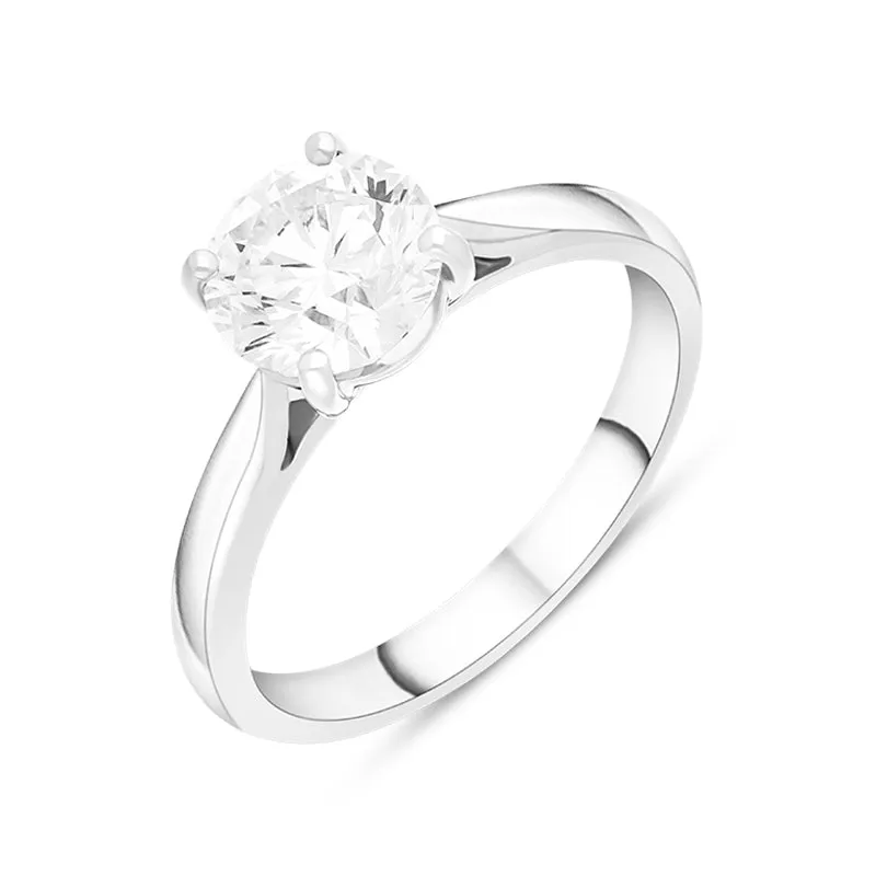 Platinum 1.50ct Diamond Round Brilliant Cut Solitaire Ring sold by Jura Watches