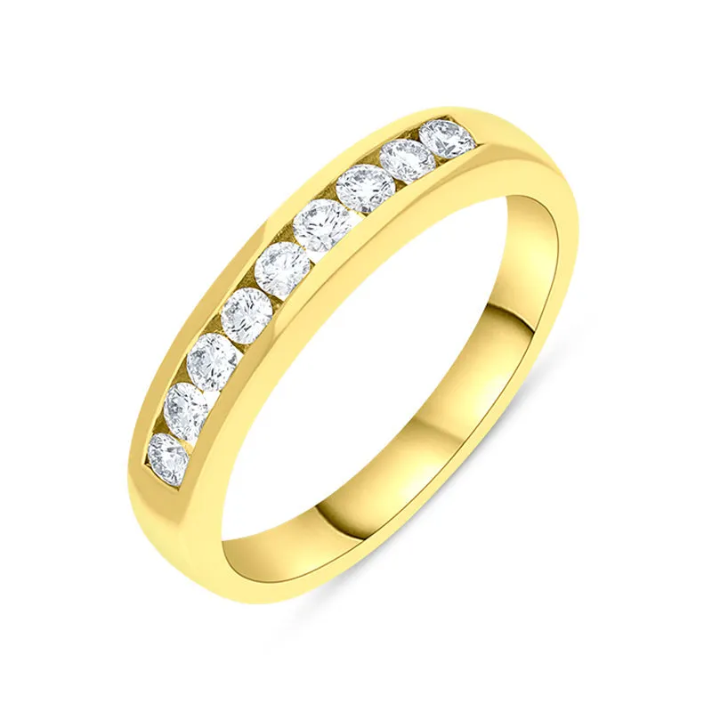 18ct Yellow Gold 0.30ct Diamond Channel Set Half Eternity Ring sold by Jura Watches