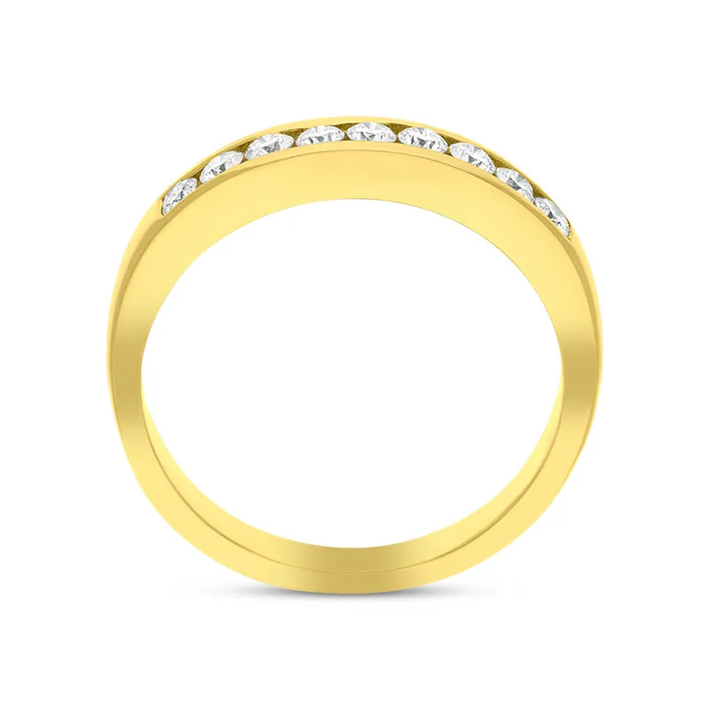 18ct Yellow Gold 0.30ct Diamond Channel Set Half Eternity Ring sold by Jura Watches product image thumbnail 2