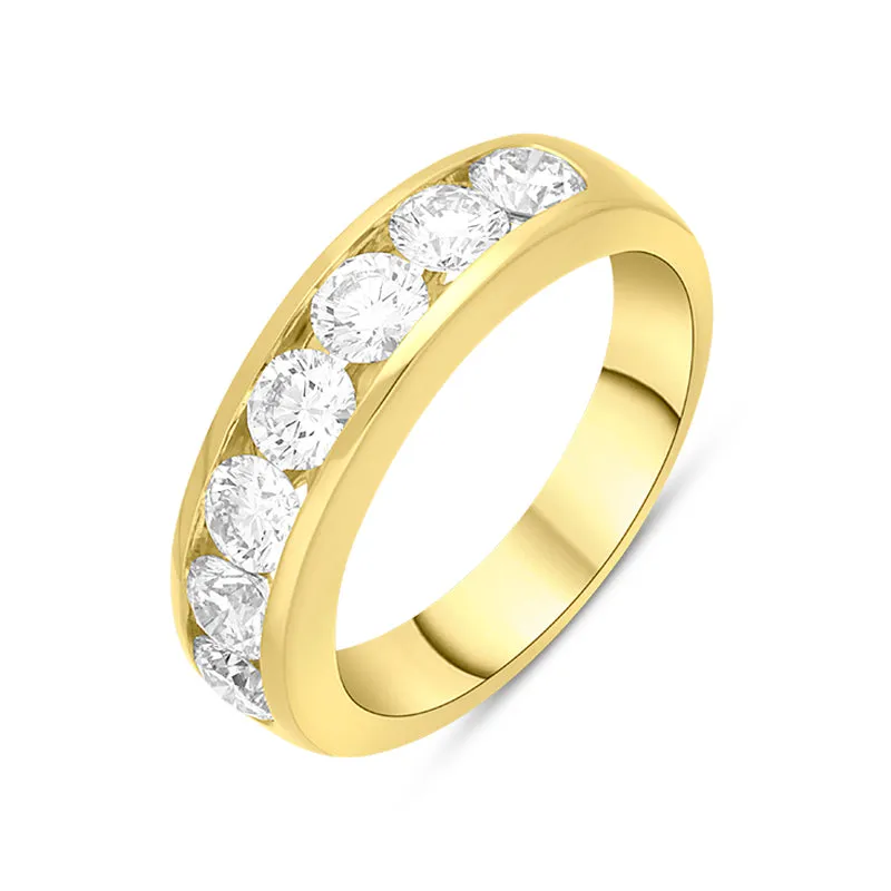 18ct Yellow Gold 1.61ct Diamond Channel Set Half Eternity Ring sold by Jura Watches