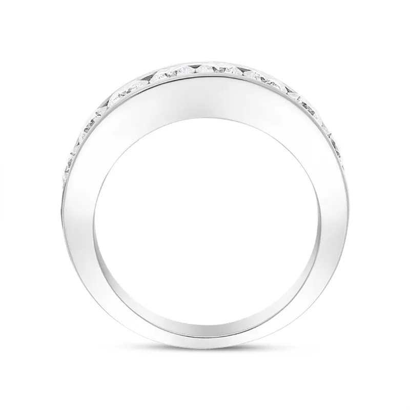 18ct White Gold 1.14ct Diamond Channel Set Half Eternity Ring sold by Jura Watches product image thumbnail 3