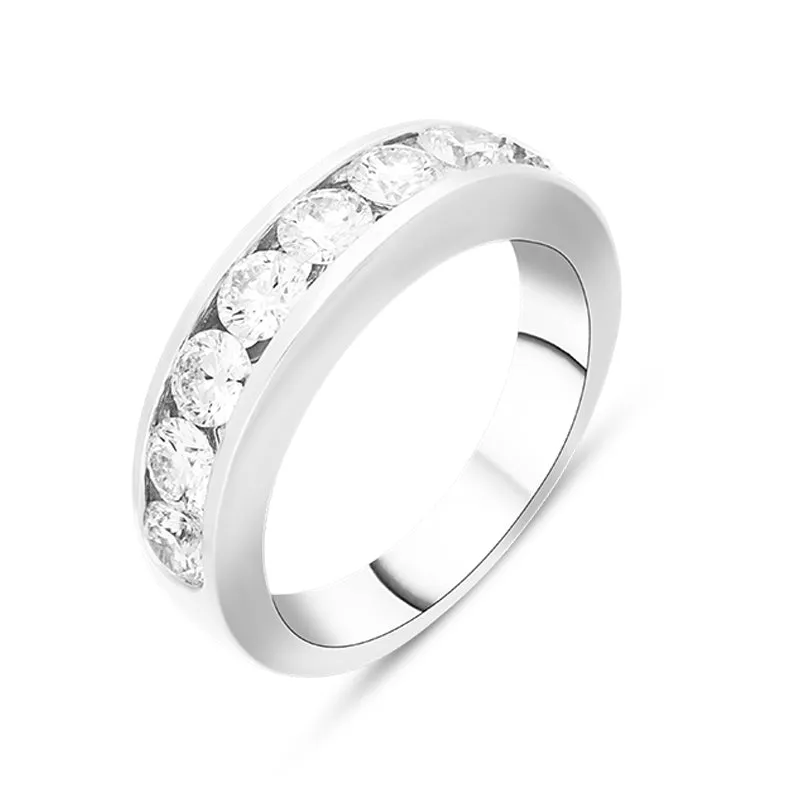 18ct White Gold 1.14ct Diamond Channel Set Half Eternity Ring sold by Jura Watches