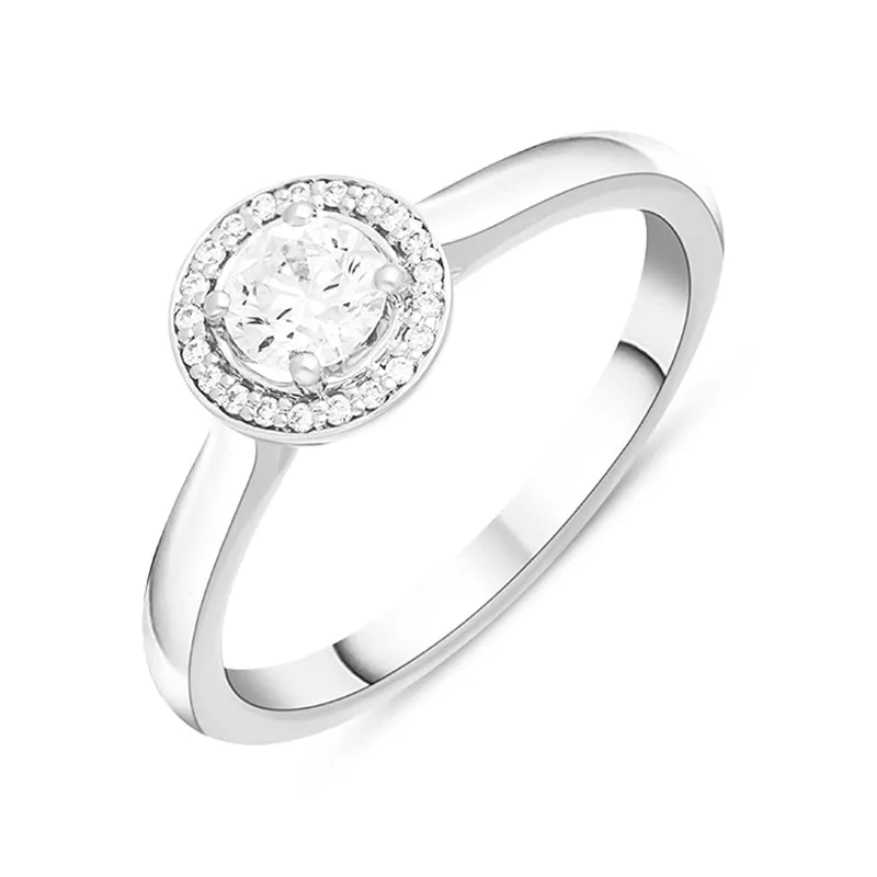 Platinum 0.61ct Diamond Round Cluster Ring sold by Jura Watches