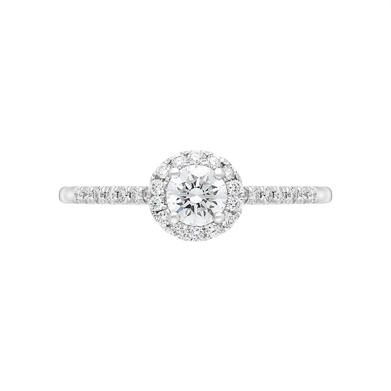 Platinum 0.59ct Diamond Shoulder Set Round Cluster Ring sold by Jura Watches product image thumbnail 2