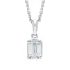 18ct White Gold 0.22ct Diamond Baguette Round Brilliant Cut Cluster Necklace sold by Jura Watches