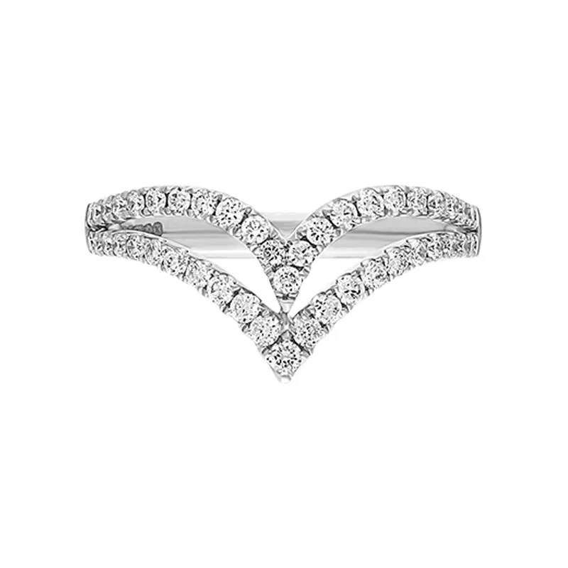 18ct White Gold 0.46ct Diamond Double Wishbone Ring sold by Jura Watches product image thumbnail 2