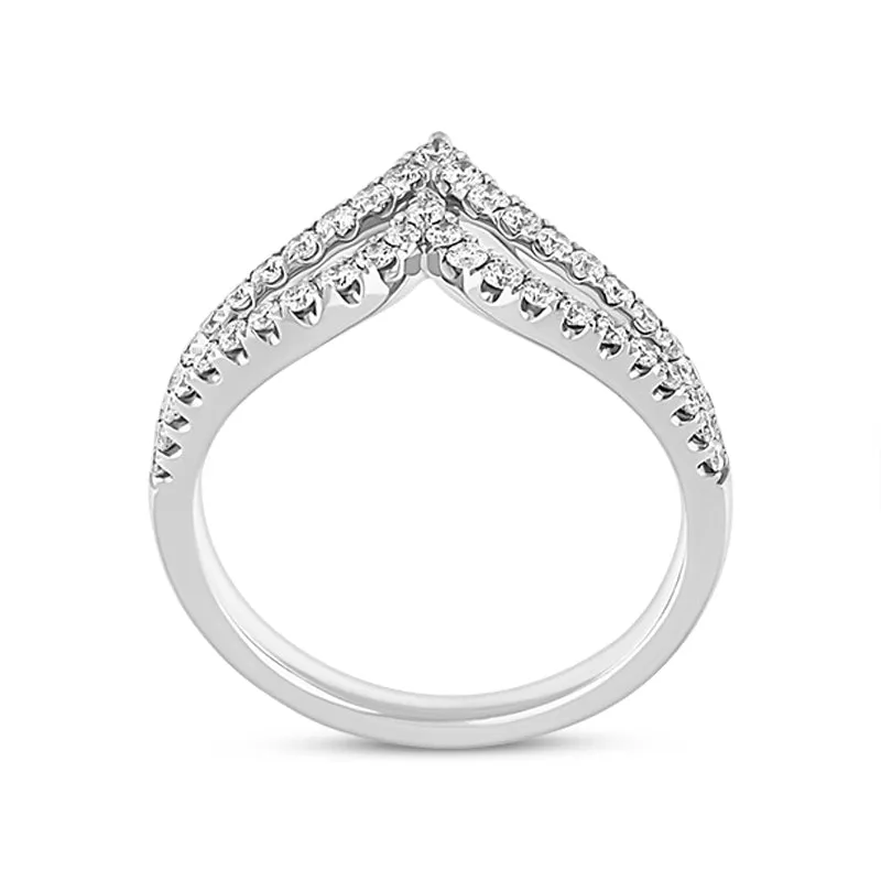 18ct White Gold 0.46ct Diamond Double Wishbone Ring sold by Jura Watches product image thumbnail 3