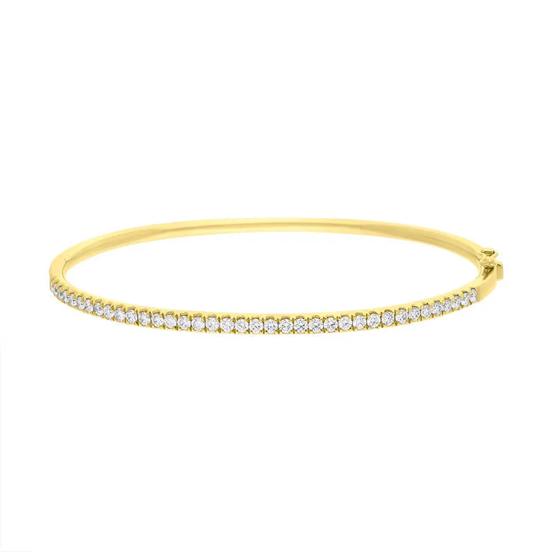 18ct Yellow Gold 0.94ct Diamond Hinged Bangle sold by Jura Watches product image thumbnail 2