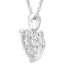 18ct White Gold 0.36ct Diamond Cluster Heart Pendant sold by Jura Watches