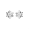 18ct White Gold 0.25ct Diamond Cluster Flower Stud Earrings sold by Jura Watches