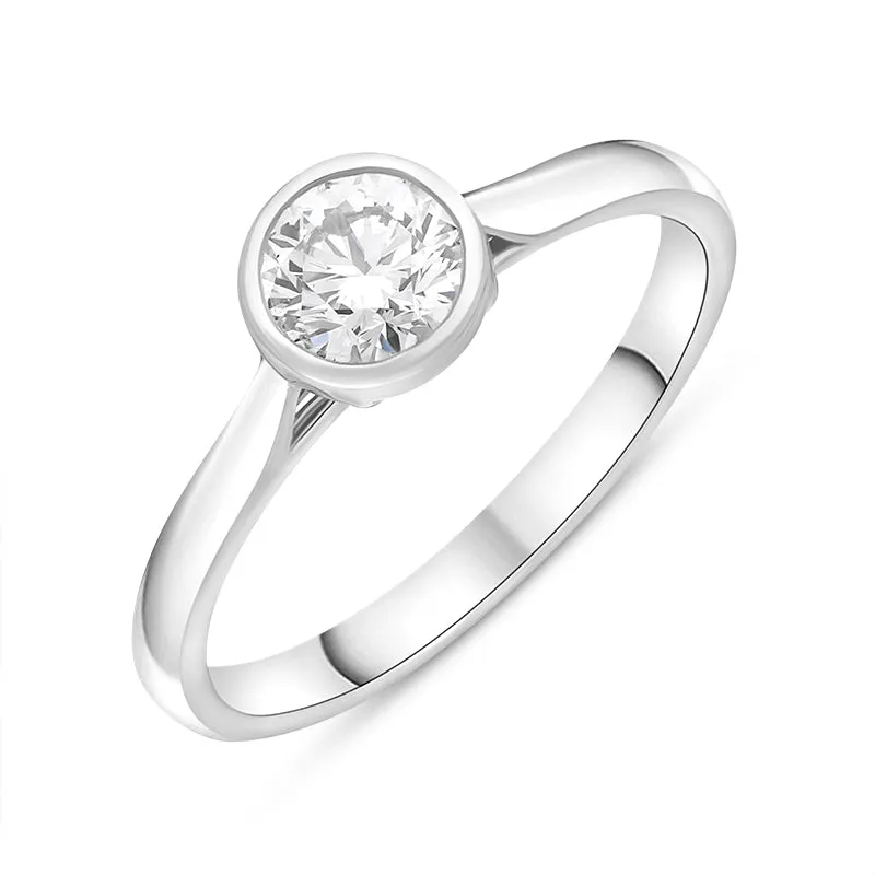 Platinum 0.50ct Diamond GIA Certified Wed Fit Solitaire Ring sold by Jura Watches