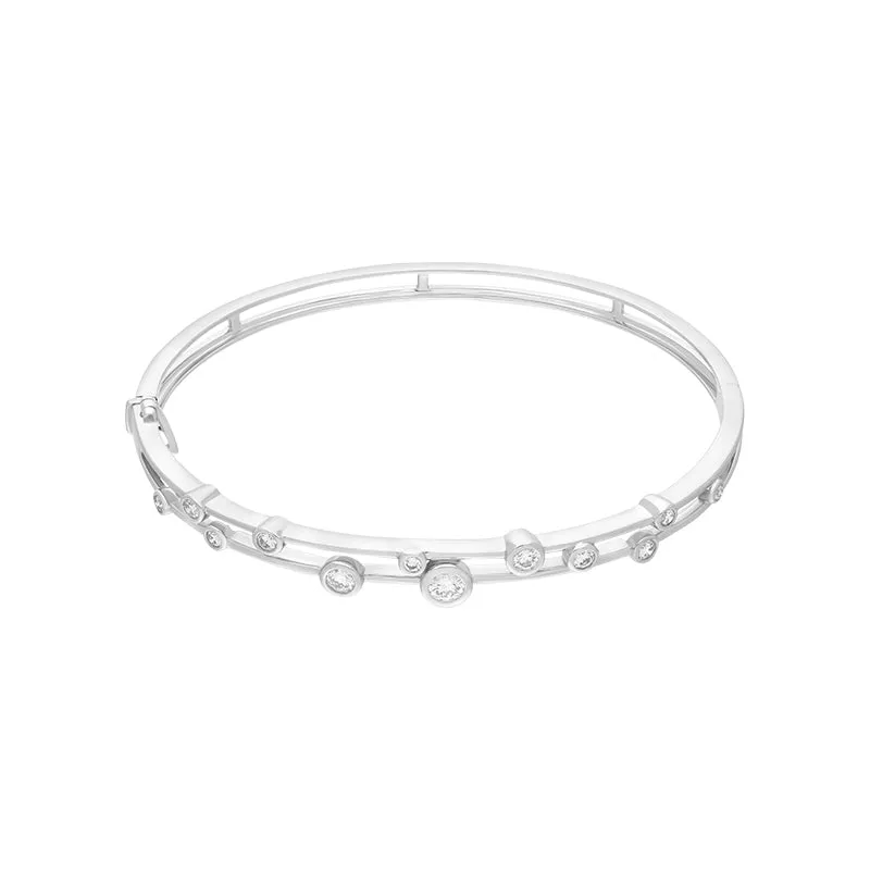 18ct White Gold 0.78ct Diamond Bubble Bangle sold by Jura Watches product image thumbnail 2