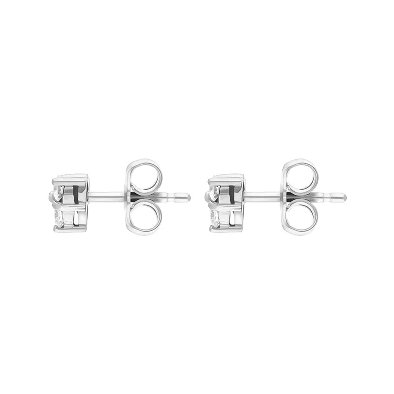 18ct White Gold Diamond Stud Earrings sold by Jura Watches product image thumbnail 2