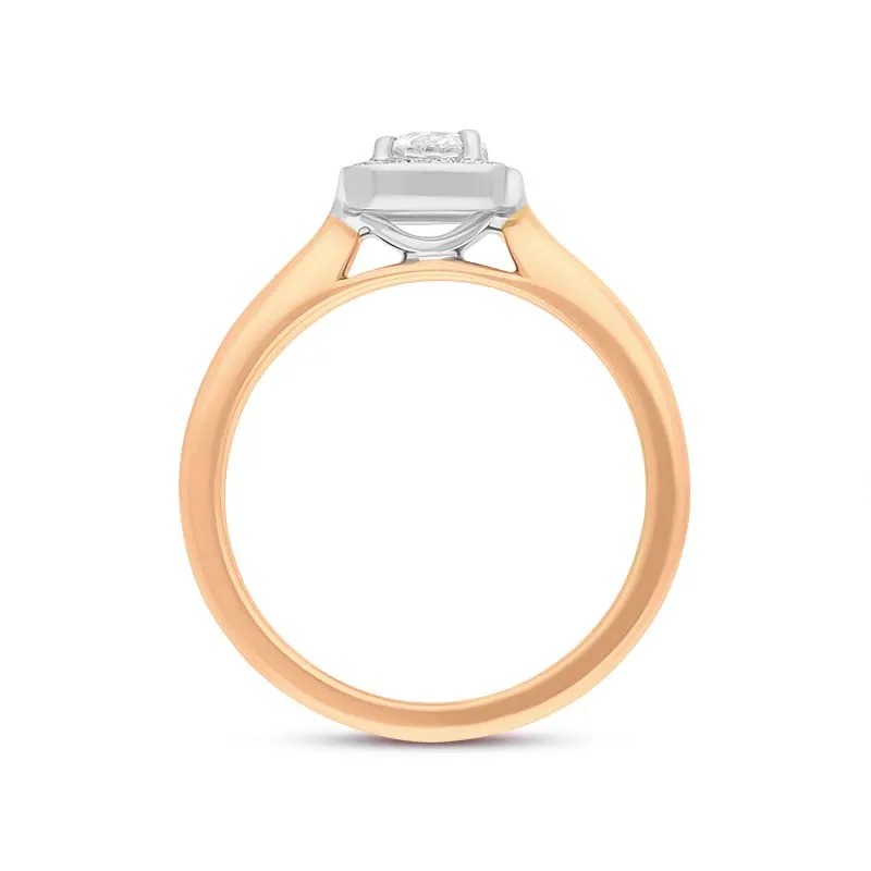 18ct Rose Gold Diamond Cushion Shape Pave Set Cluster Ring sold by Jura Watches product image thumbnail 3