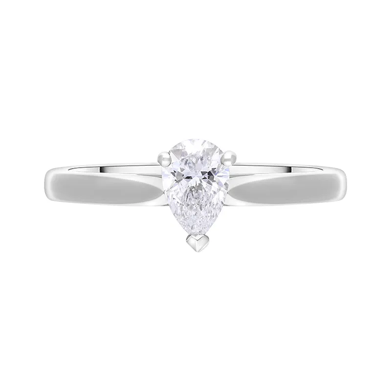 Platinum 0.42ct Diamond GIA Certified Pear Cut Solitaire Ring sold by Jura Watches product image thumbnail 2