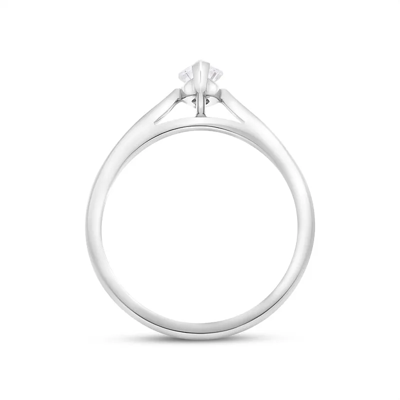 Platinum 0.40ct Diamond GIA Certified Marquise Cut Solitaire Ring sold by Jura Watches product image thumbnail 3