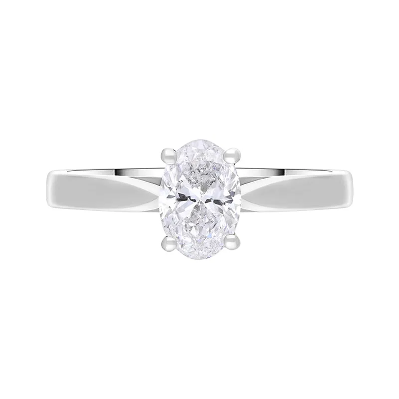 Platinum 0.70ct Diamond GIA Certified Oval Cut Solitaire Ring sold by Jura Watches product image thumbnail 2