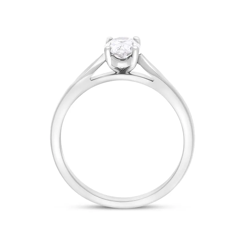 Platinum 0.70ct Diamond GIA Certified Oval Cut Solitaire Ring sold by Jura Watches product image thumbnail 3