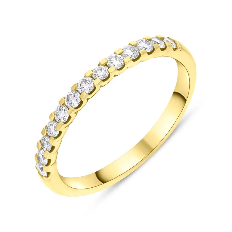 18ct Yellow Gold Diamond Half Eternity Ring sold by Jura Watches