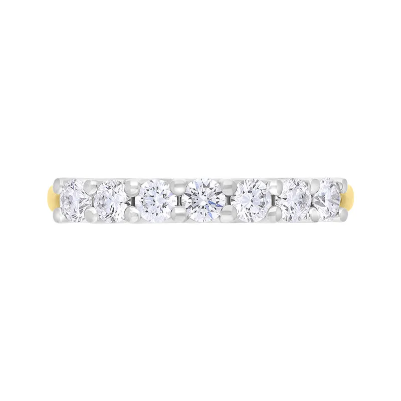 18ct Yellow Gold Platinum Diamond Half Eternity Ring sold by Jura Watches product image thumbnail 2