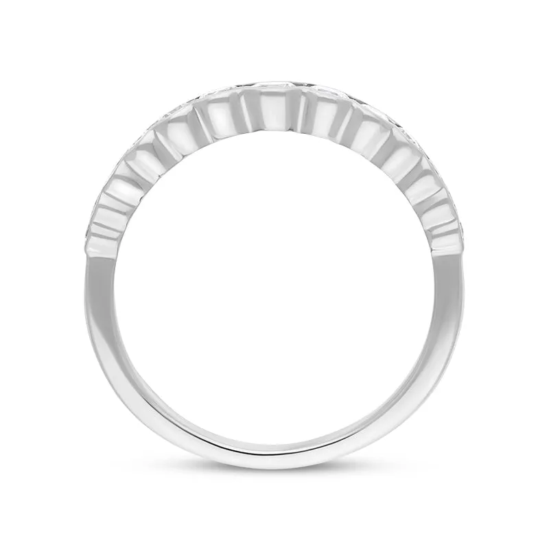 Platinum 0.50ct Diamond Rubover Set Graduating Half Eternity Ring sold by Jura Watches product image thumbnail 2