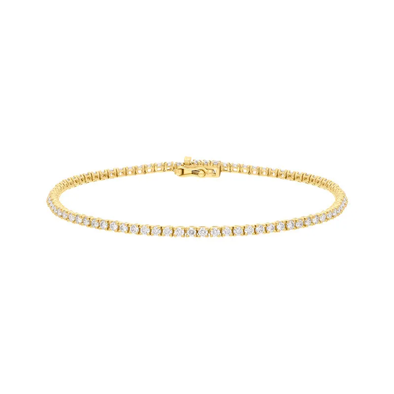 18ct Yellow Gold 2.00ct Diamond Line Bracelet sold by Jura Watches