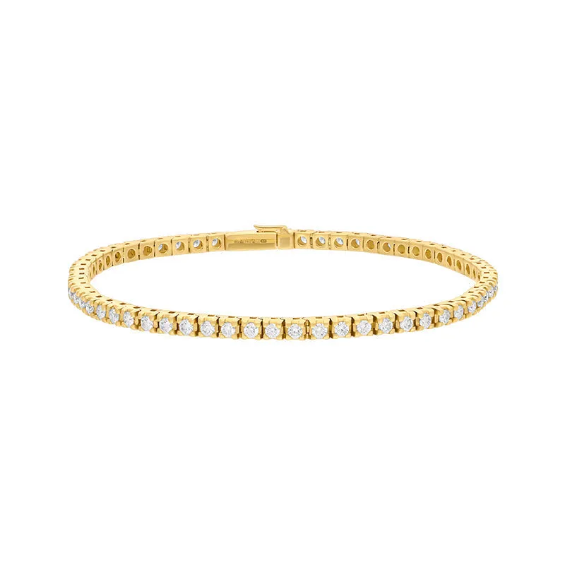 18ct Yellow Gold 2.00ct Diamond Line Bracelet sold by Jura Watches