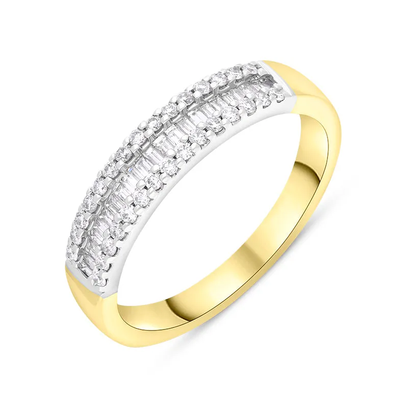 18ct Yellow Gold 0.42ct Diamond Mixed Cut Half Eternity Ring sold by Jura Watches