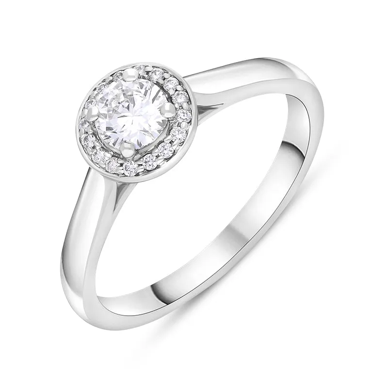 Platinum 0.37ct Diamond Round Cluster Ring sold by Jura Watches