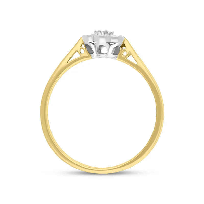 18ct Yellow Gold 0.23ct Diamond Cluster Ring sold by Jura Watches product image thumbnail 2